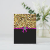 Glitterium gold & schwarz postkarte (Stehend Vorderseite)