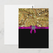 Glitterium gold & schwarz postkarte (Vorne/Hinten)