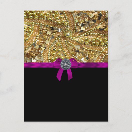 Glitterium gold & schwarz postkarte (Vorderseite)