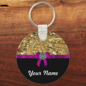 Glitterium gold & schwarz schlüsselanhänger (Vorderseite)