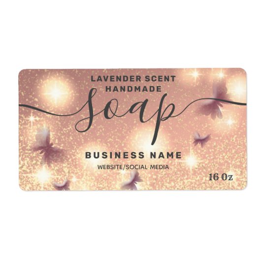 Glitterium-Schmetterling-Schriftzeichen (Vorne)