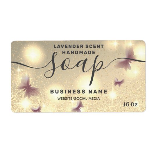 Glitterium-Schmetterling-Schriftzeichen (Vorne)