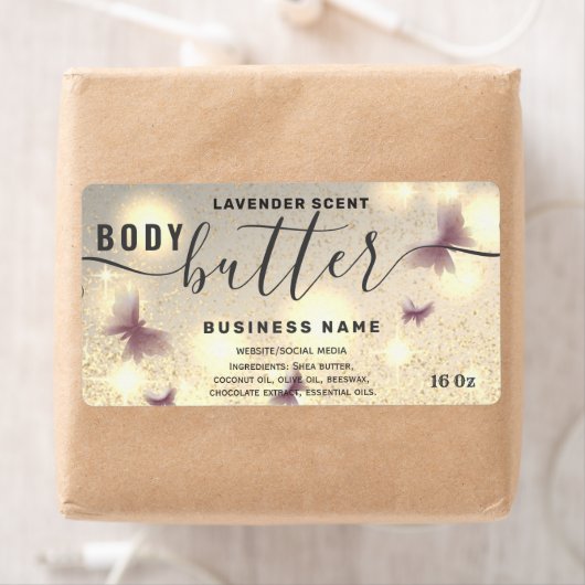 Glitterium-Schmetterling-Skript-Butterlabel (Insitu)