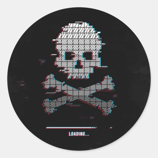 Glitterladung Runder Aufkleber (Vorderseite)