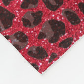 Glitterleoparddruck des hochroten Rotes des Fleecedecke (Ecke)