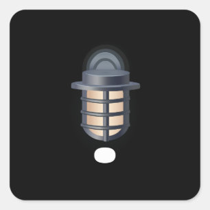 Glittermöbel Alu Wandleuchte Quadratischer Aufkleber