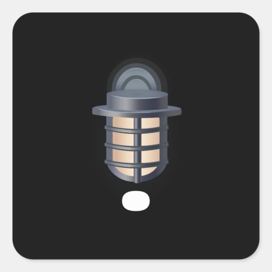 Glittermöbel Alu Wandleuchte Quadratischer Aufkleber (Vorderseite)