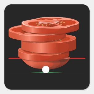 Glittermöbel, auf Tomaten aufstellbarer Beistellti Quadratischer Aufkleber