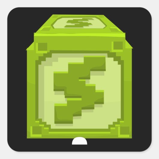 Glittermöbel und Energieangebot Quadratischer Aufkleber (Vorderseite)