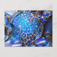 Glitternblauer kristallisierter Schildkröten-Musch