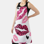 Glitternde Lippen: Leopard-Modedesign Schürze (InSitu)