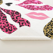 Glitternde Lippen: Leopard-Modedesign Sherpadecke (3/4)