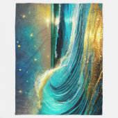 Glitternde unterschiedliche Ozeanwellen Fleecedecke (Vorderseite)