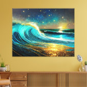Glitternde unterschiedliche Ozeanwellen Leinwanddruck (Insitu (Wohnzimmer))