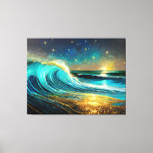 Glitternde unterschiedliche Ozeanwellen Leinwanddruck (Vorderseite)