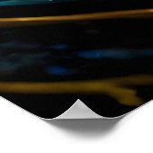 Glitternde unterschiedliche Ozeanwellen Poster (Ecke)