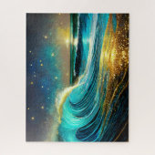 Glitternde unterschiedliche Ozeanwellen Puzzle (Vertikal)