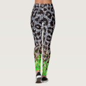 Glitternder Leopard und Clover Fusion Leggings (Rückseite)