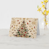 Glitternder Weihnachtsbaum mit Goldfolie Karte (Gelbe Blume)