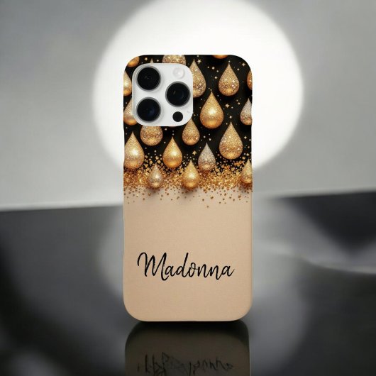 Glitterne Goldfallen Case-Mate iPhone Hülle