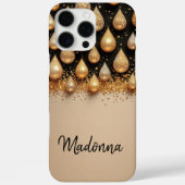 Glitterne Goldfallen Case-Mate iPhone Hülle (Rückseite)