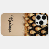 Glitterne Goldfallen Case-Mate iPhone Hülle (Rückseite (Horizontal))