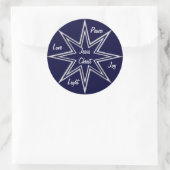 Glitterne Sterne Runder Aufkleber (Tasche)