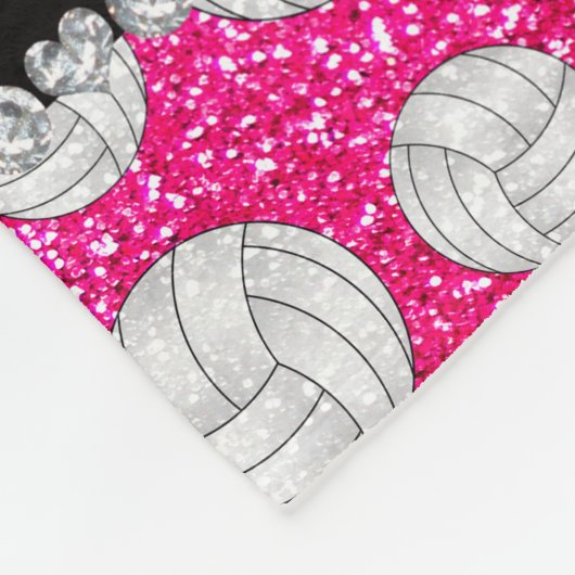 Glitterneonvolleyball des heißen Rosas des Fleecedecke (Ecke)