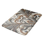 Glitternes Blumenmuster mit Edelstein Badematte (Schrägansicht)