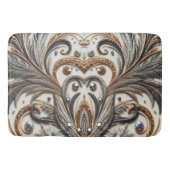 Glitternes Blumenmuster mit Edelstein Badematte (Vorderseite)