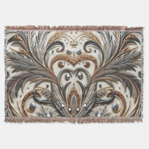 Glitternes Blumenmuster mit Edelstein Decke