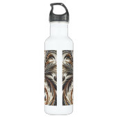 Glitternes Blumenmuster mit Edelstein Edelstahlflasche (Rückseite)