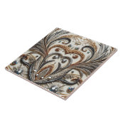 Glitternes Blumenmuster mit Edelstein Fliese (Seite)