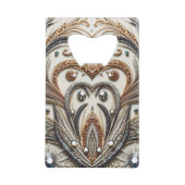 Glitternes Blumenmuster mit Edelstein Geldbeutel Flaschenöffner (Rückseite)