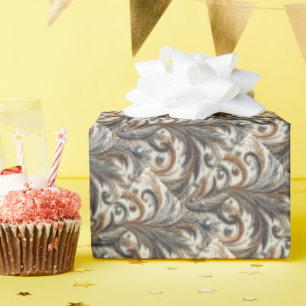 Glitternes Blumenmuster mit Edelstein Geschenkpapier