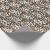 Glitternes Blumenmuster mit Edelstein Geschenkpapier (Ecke)