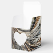 Glitternes Blumenmuster mit Edelstein Geschenkschachtel (Geöffnet)