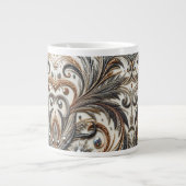 Glitternes Blumenmuster mit Edelstein Jumbo-Tasse (Vorderseite)