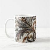 Glitternes Blumenmuster mit Edelstein Kaffeetasse (Links)