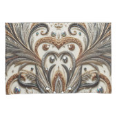 Glitternes Blumenmuster mit Edelstein Kissenbezug (Vorderseite-Rechts)