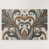 Glitternes Blumenmuster mit Edelstein Puzzle (Horizontal)