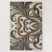 Glitternes Blumenmuster mit Edelstein Puzzle (Vertikal)