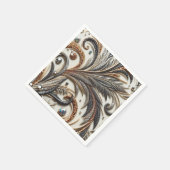Glitternes Blumenmuster mit Edelstein Serviette (Ecke)