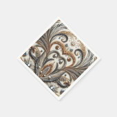 Glitternes Blumenmuster mit Edelstein Serviette (Ecke)