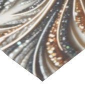 Glitternes Blumenmuster mit Edelstein Tischdecke (Schrägansicht)