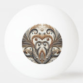 Glitternes Blumenmuster mit Edelstein Tischtennisball (Rückseite)