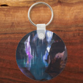 Glitternhöhlen durch den nächtlichen Schlüsselanhä Schlüsselanhänger (Vorderseite)