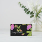 Glitterrosa Rosen auf jeder Farbe Visitenkarte (Stehend Vorderseite)