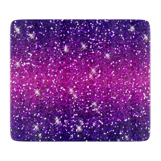 Glitters Sparkles Purple Pink Texture Schneidebrett (Vorderseite)