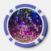 Glittersequenz in Monogramm Pokerchips (Rückseite)